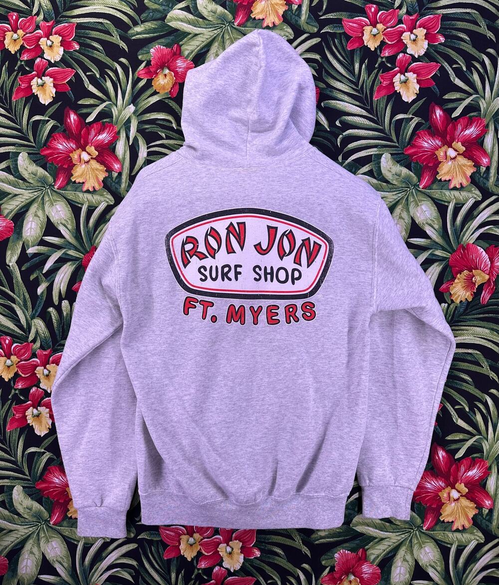 Ron Jon FT.Myers Full Zip Up Gray Hoodie Size M